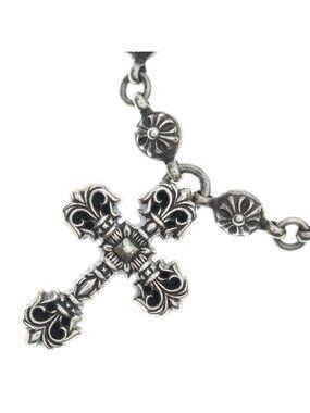 Chrome Hearts 1 Crsbl Chn Filig Crs Xsm Cross Ball Filigree Necklace Silver